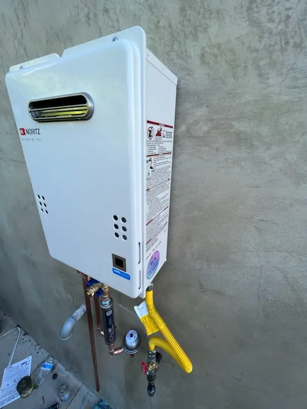 Tankless water heater installation for Wilmington Manor homes